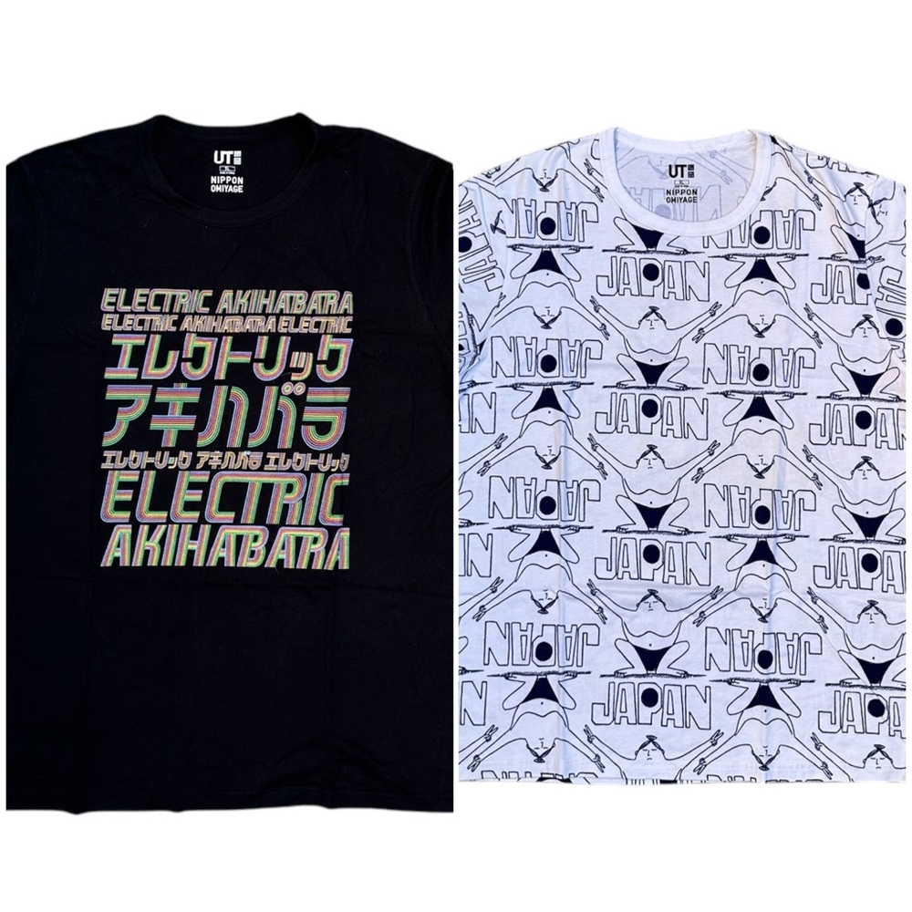 Set Of 2 UNIQLO Nippon Omiyage Japan Tees XL T Shirt